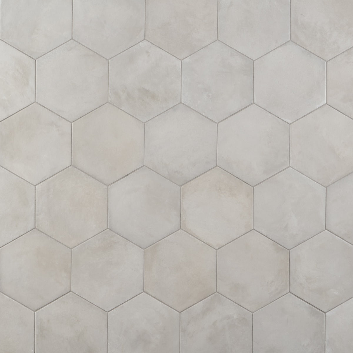 Ava Sabbia Gray 8" Hexagon Matte Porcelain Tile - Lux Tile
