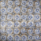 Lenox Flora Blue 8x8 Matte Porcelain Tile - Mediterranean Design