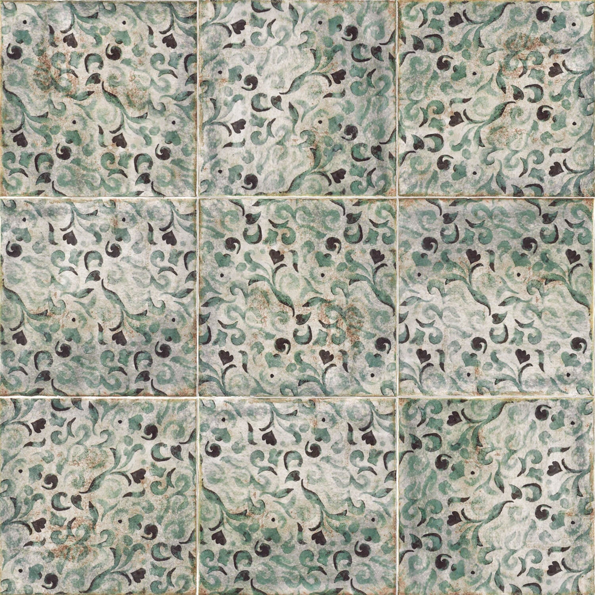 Angela Harris Savona Green 8x8 Polished Ceramic Wall Tile