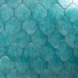 Cavallo Fiji Blue 8x10 Arabesque Glossy Porcelain Tile - Lux Tile