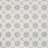 Lapaz White Flower 9x9 Matte Porcelain Tile - Mediterranean Design