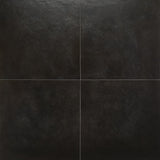 Rethink Leather Black 24x24 Matte Porcelain Tile by Lux Tile