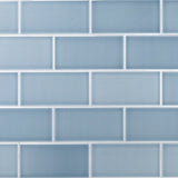 Vector Azul Blue 4x8 Polished Ceramic Subway Wall Tile