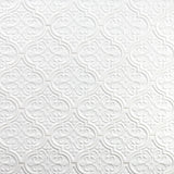 Byzantine Florid Bianco White 6x7 Arabesque Polished Ceramic Wall Tile