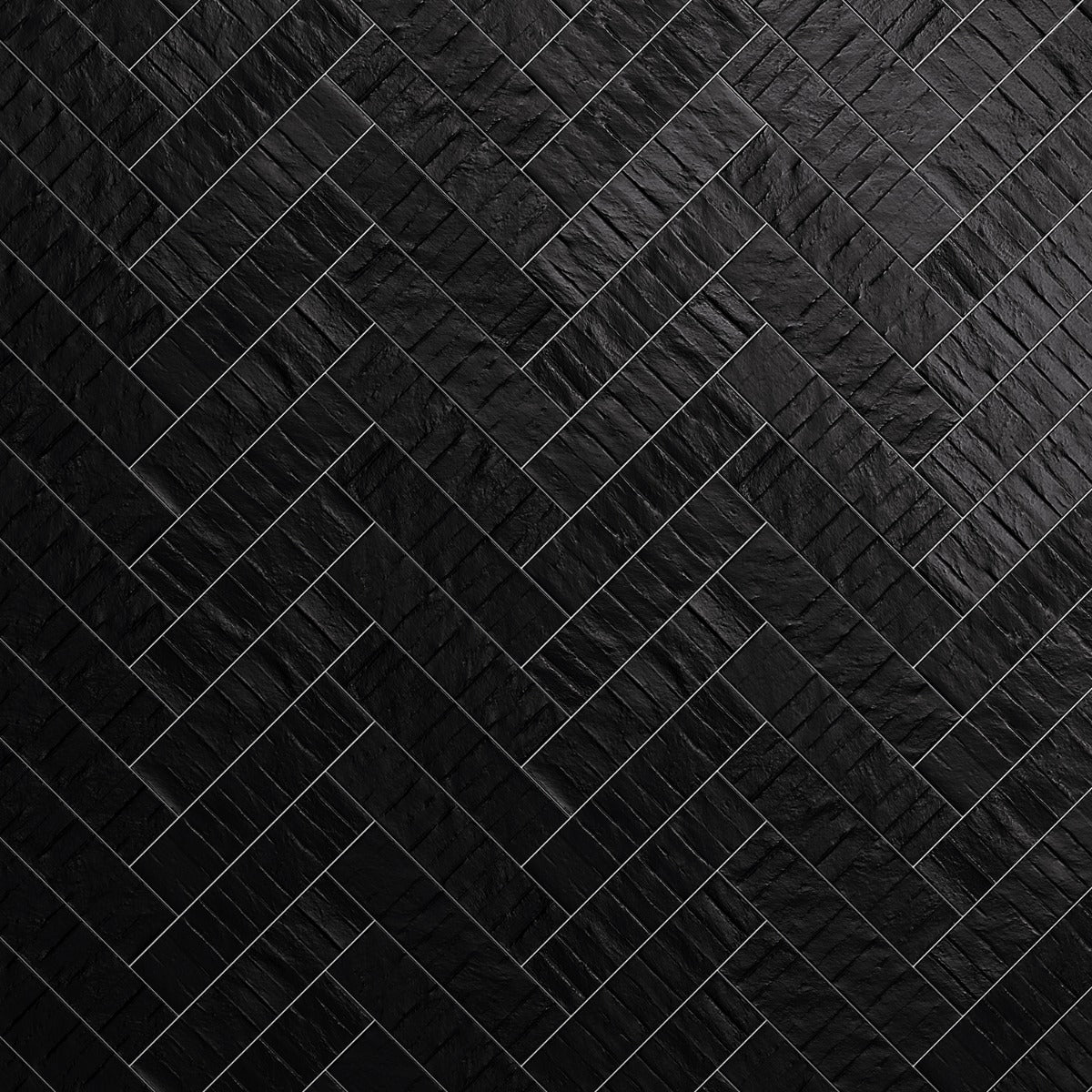 Rework Leather Black 3x12 Matte Porcelain Subway Tile - Lux Tile