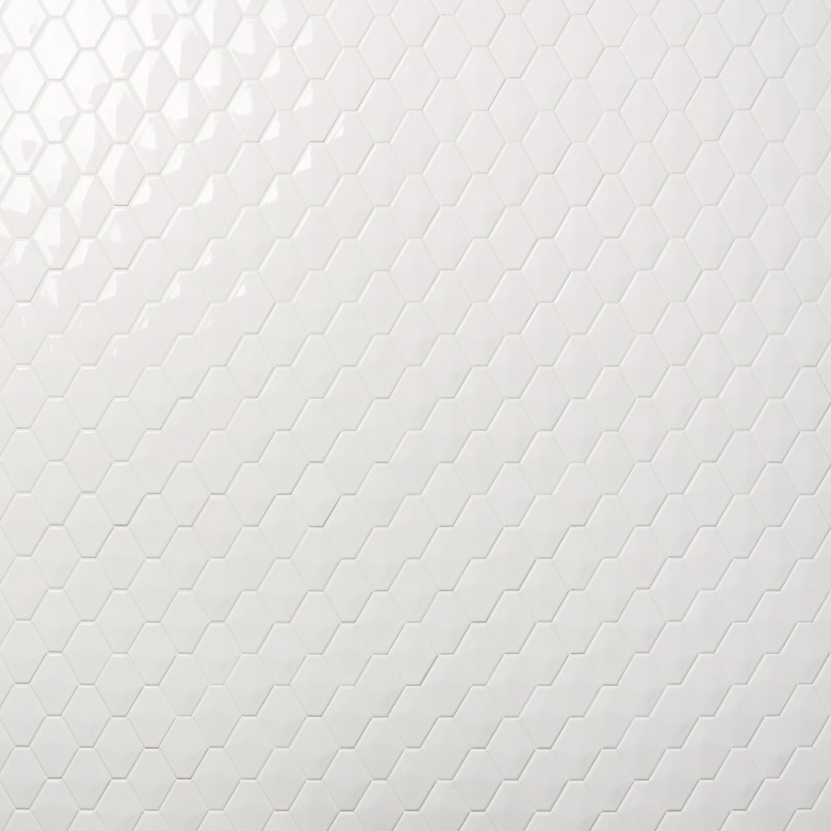 Brookline Diamond Cloud White 3x4 Glossy Ceramic Mosaic Tile