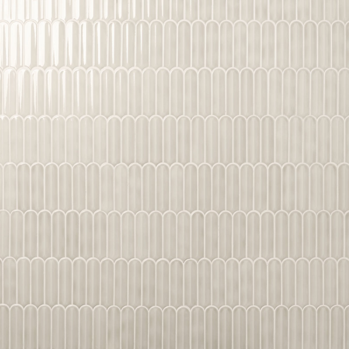 Brookline Feather Mushroom Gray 2x7 Fish Scale Glossy Ceramic Mosaic Tile