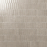 Brookline Feather Warm Gray 2x7 Fish Scale Glossy Ceramic Mosaic Tile
