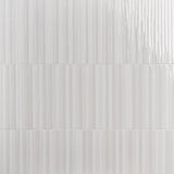Kanbina Blanco White 5x18 Glossy Ceramic Mosaic Tile