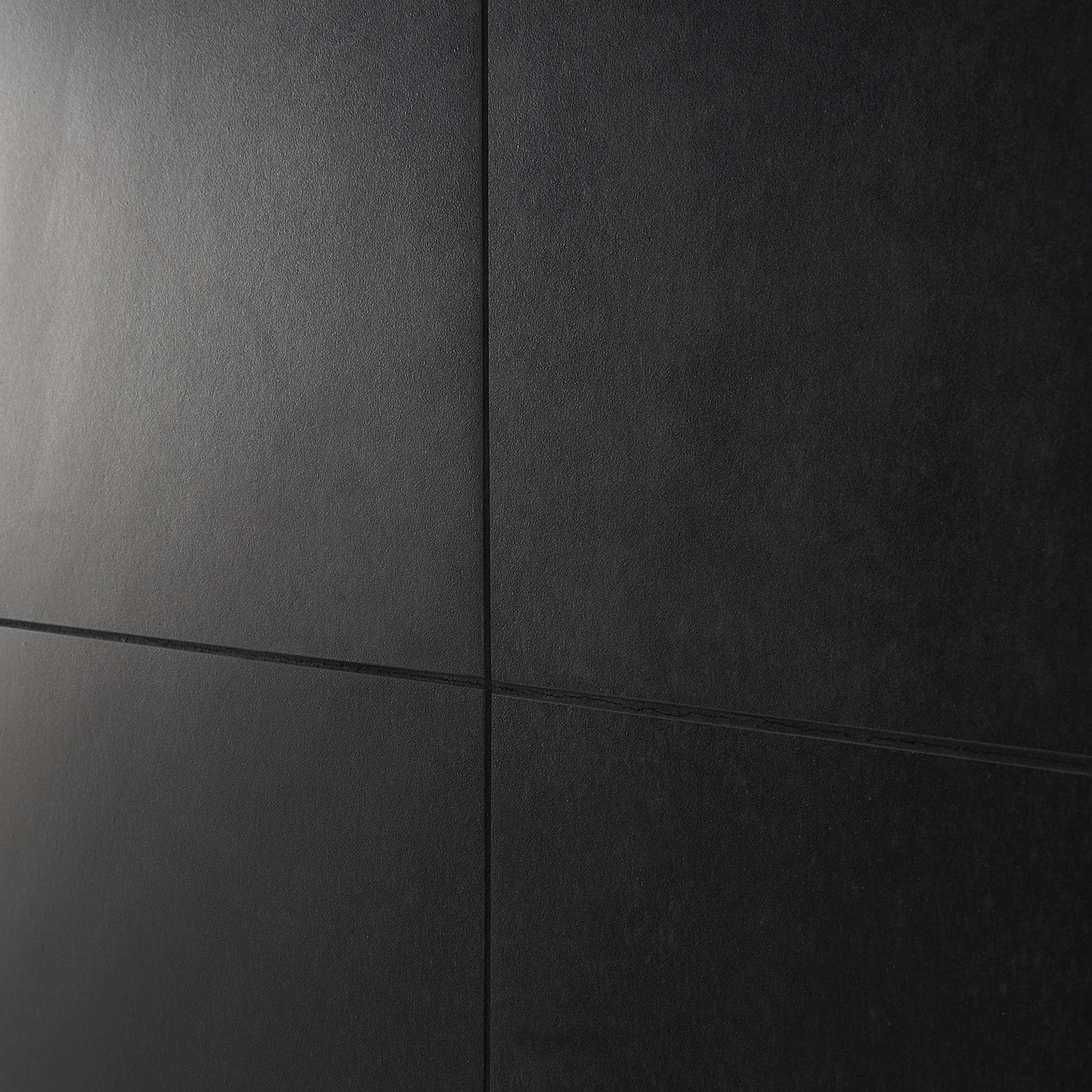 Lines Black Matte Porcelain Tile 24x24 - Lux Tile