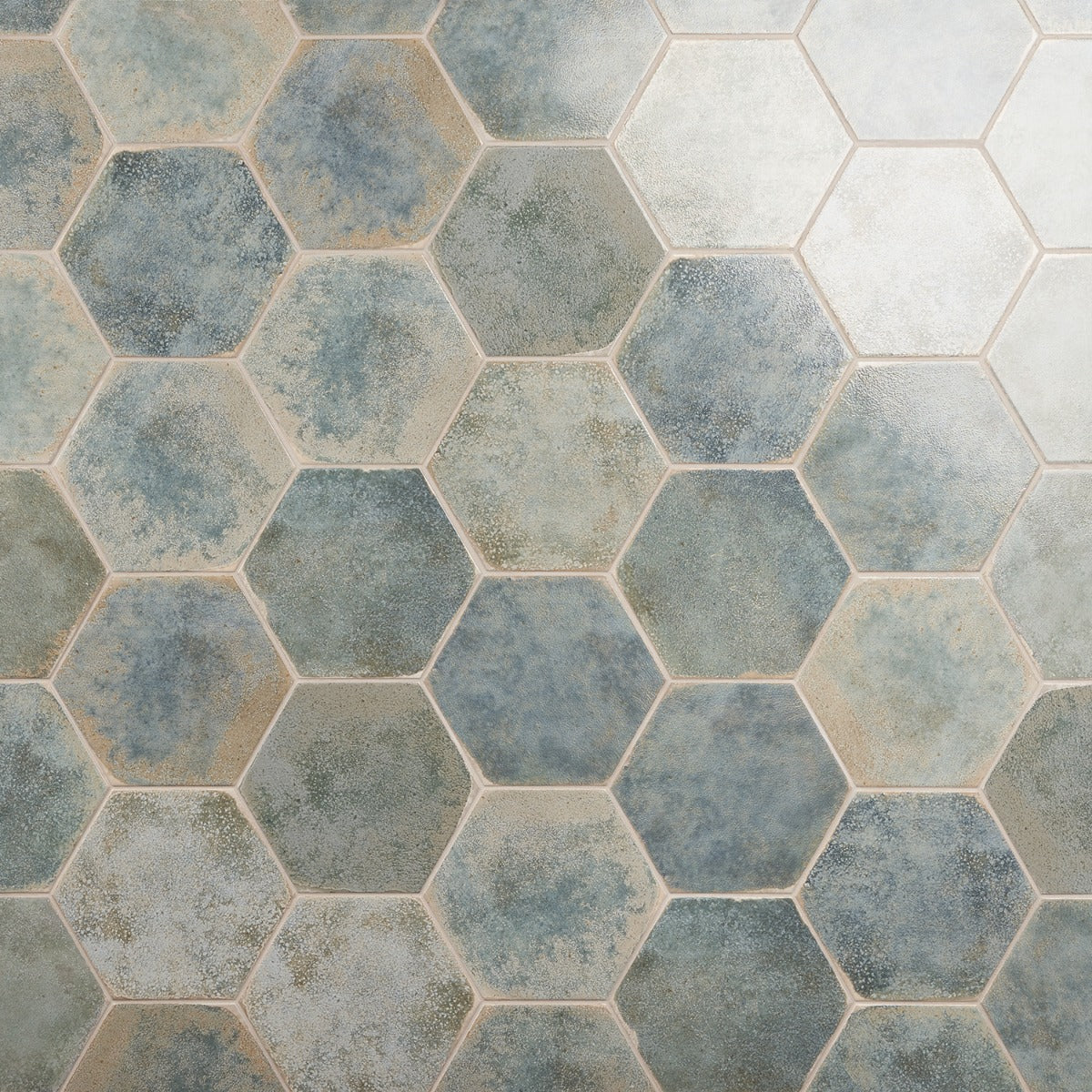 Lux Tile Kalay Green 9" Hexagon Polished Porcelain Tile