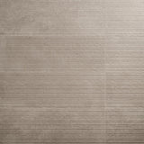 Stoneside Cream Beige Deco 12x36 Textured Matte Ceramic Tile by Lux Tile