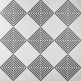 Lux Tile B2W Stripe Positive 8x8 Matte Porcelain Tile