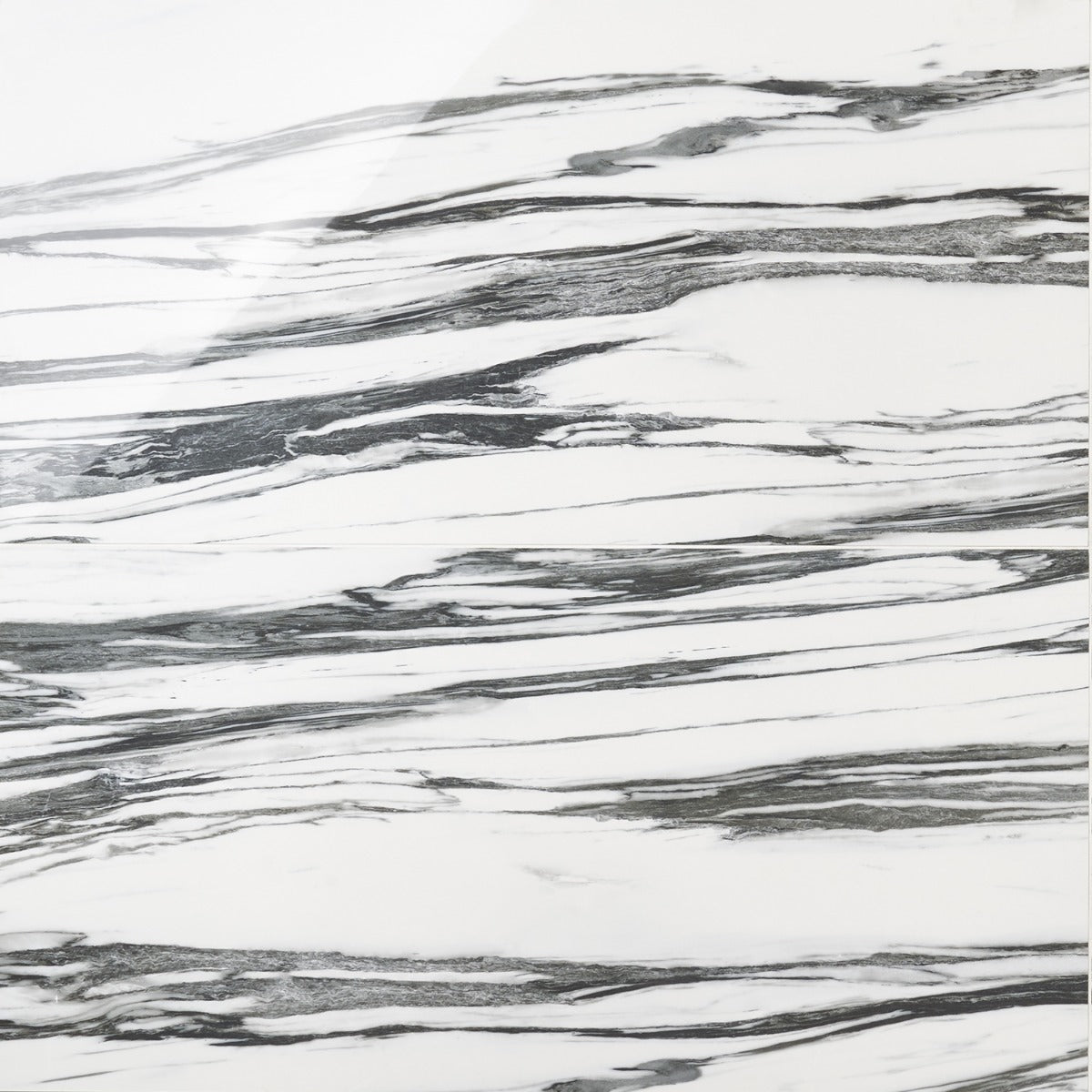 Drama Fall Black & White 24x48 Polished Porcelain Tile - Lux Tile