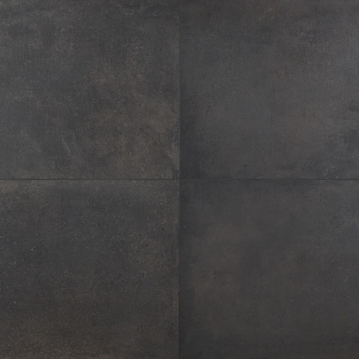 Bronx Black 24x48 Matte Porcelain Tile - Industrial Concrete Look