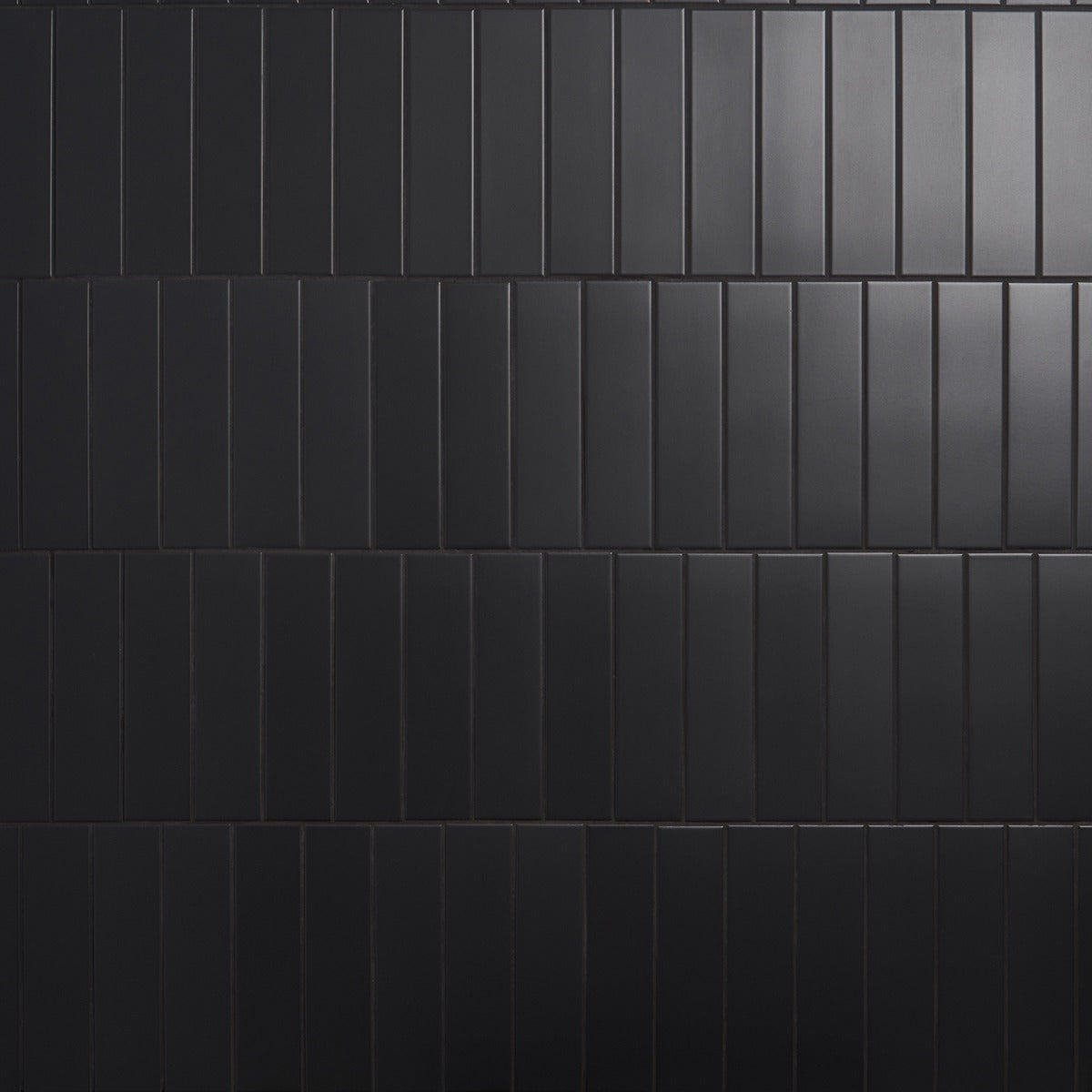 Roller Black 3x11 Matte Porcelain Subway Tile - Lux Tile