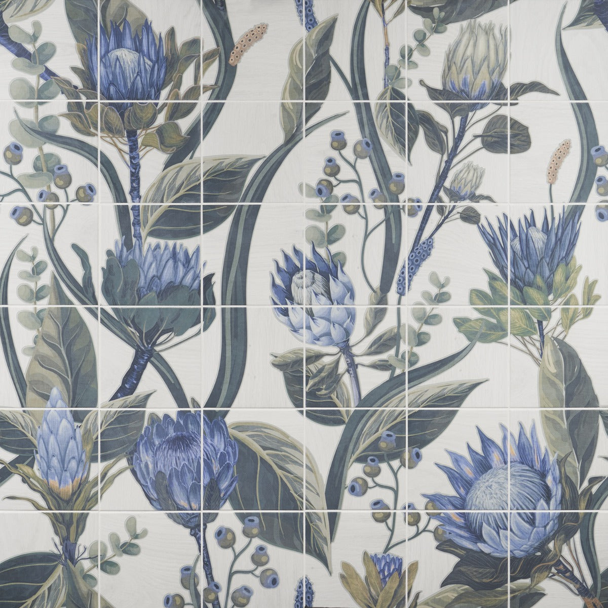 Angela Harris Wilder Protea Mural 8x8 Matte Porcelain Tile