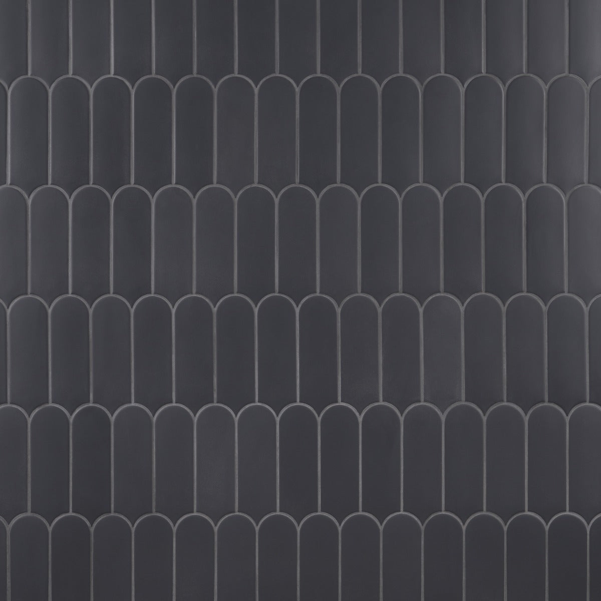 Parry Charcoal Matte Fishscale Ceramic Wall Tile 3x8
