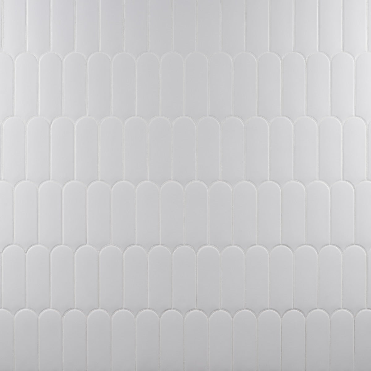 Parry Mist Gray 3x8 Fishscale Matte Ceramic Wall Tile - Lux Tile