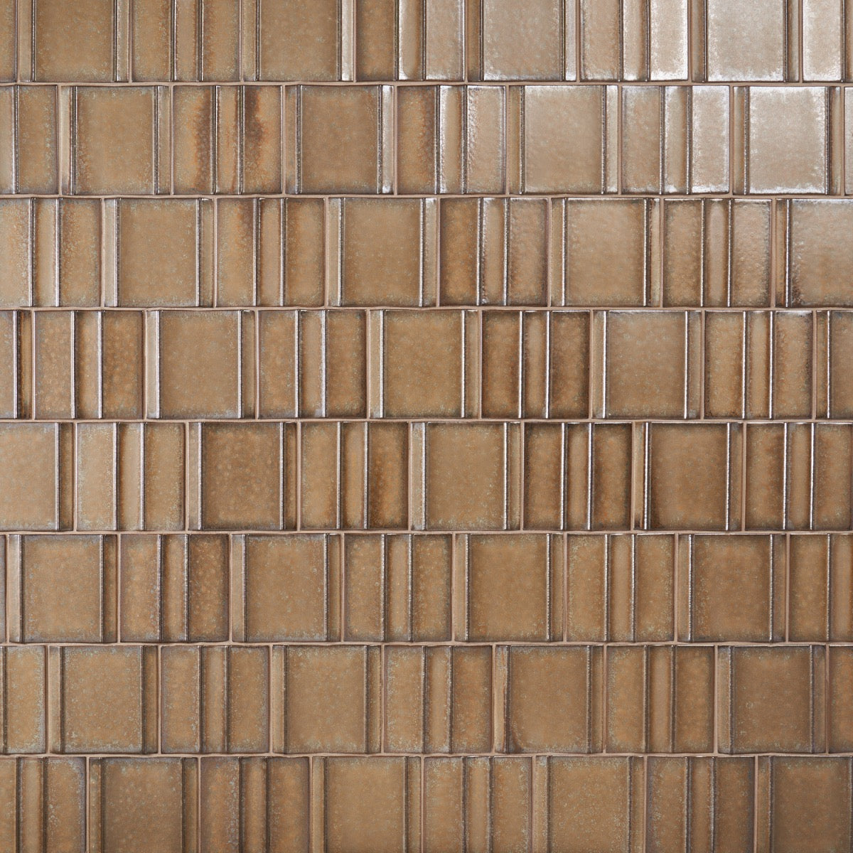 Kinro Golden Brown 6x6 3D Matte Porcelain Tile by Lux Tile