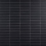 Charlotte Charcoal Black 3x10 Textured Matte Ceramic Subway Tile - Lux Tile