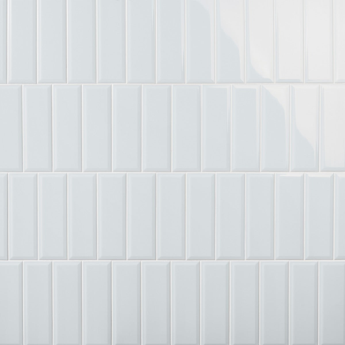 Lux Tile Rise Ice Blue 4x12 Beveled Glossy Ceramic Subway Tile