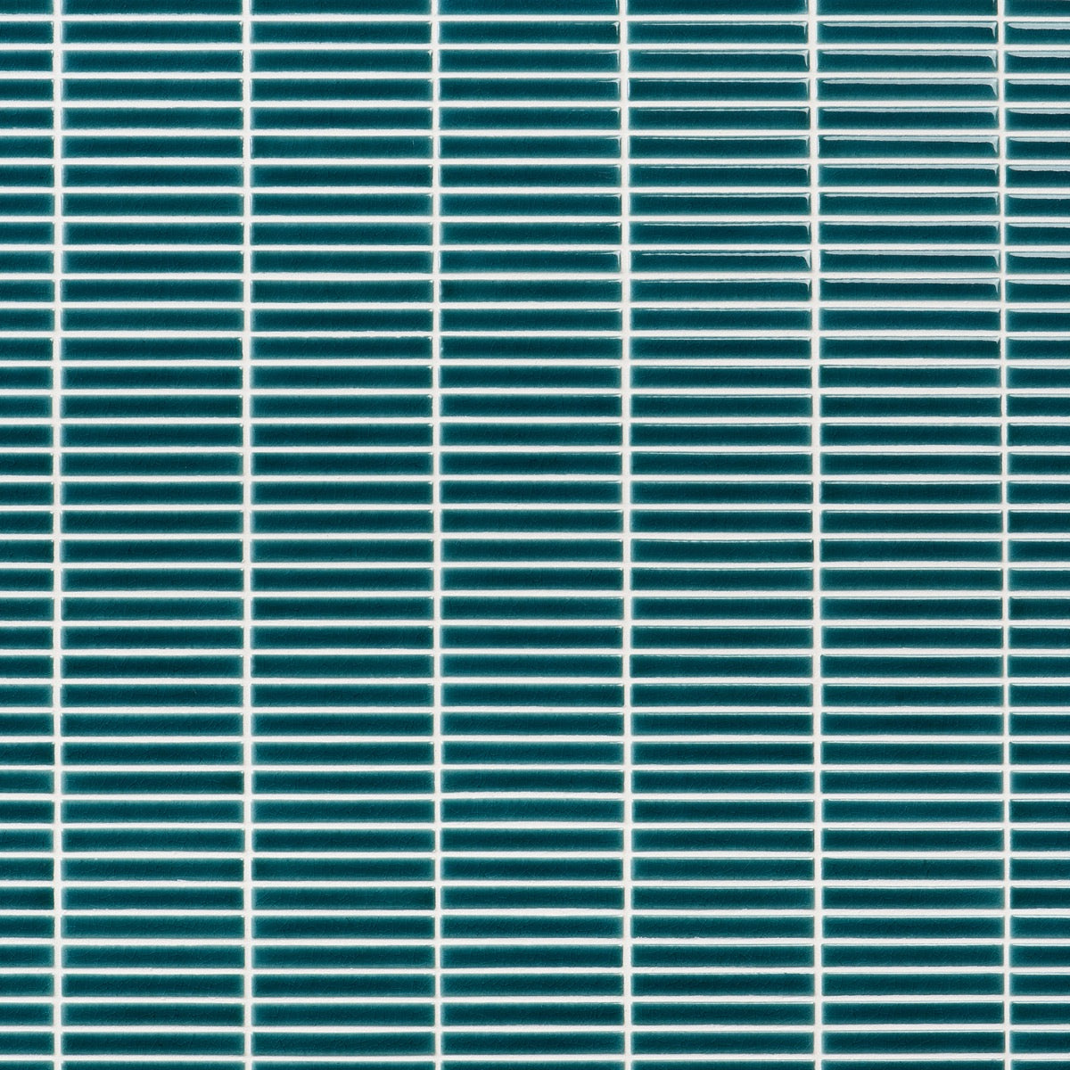 Kai Teal Crackled Glossy Porcelain Mosaic Tile - Lux Tile