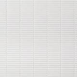 Kai White Matte Porcelain Mosaic Tile - 1x4" Tri-Stacked Design