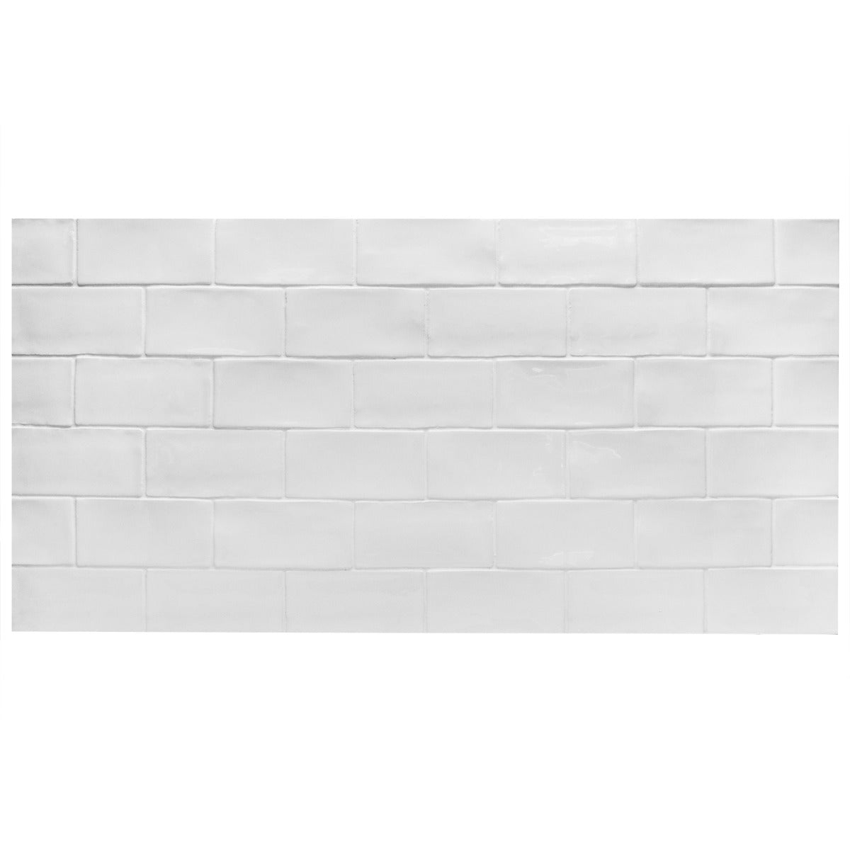 Lancaster Bianco White 3x6 Polished Ceramic Subway Tile - Lux Tile