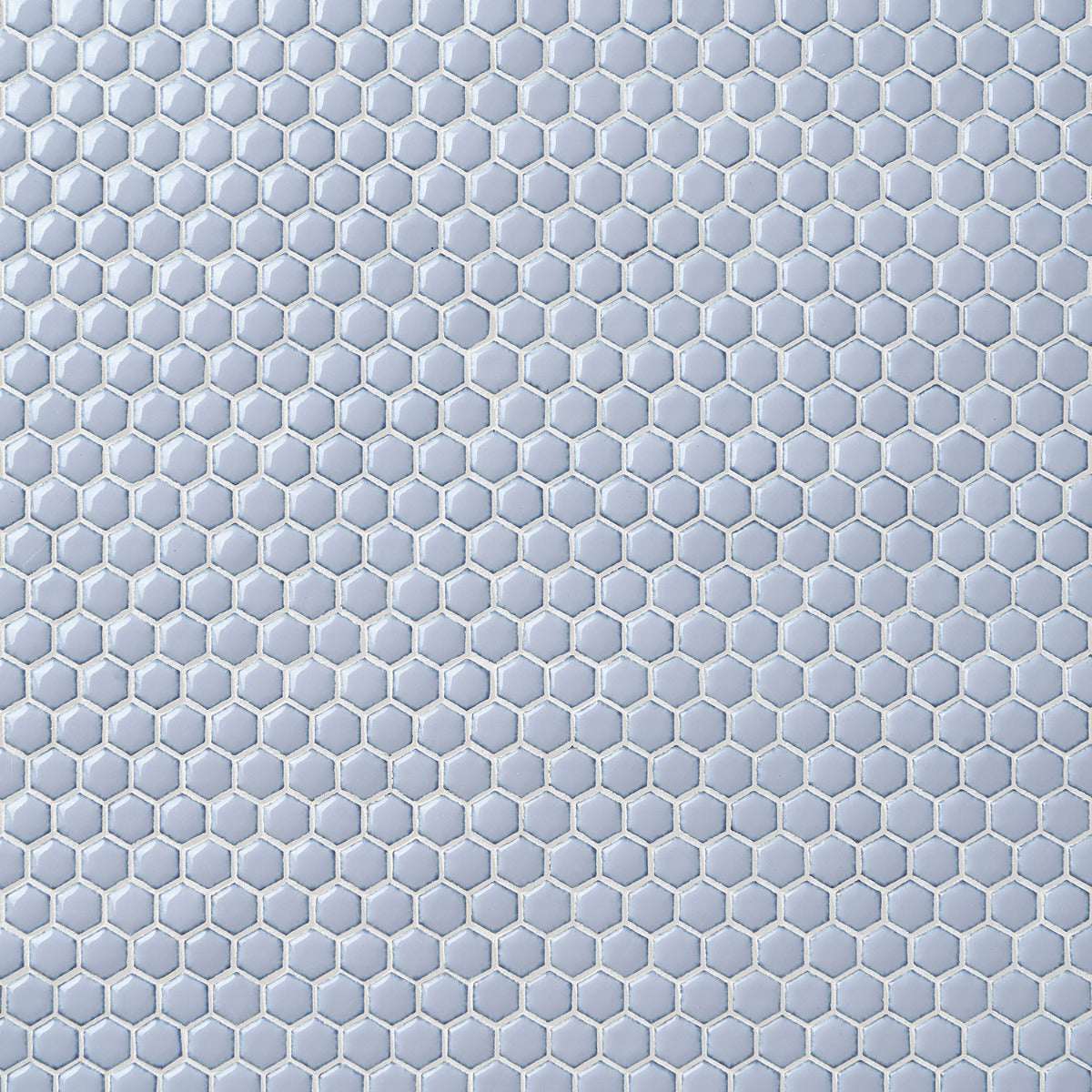 Eden Cloudy Sky Blue Hexagon Polished Porcelain Mosaic Tile