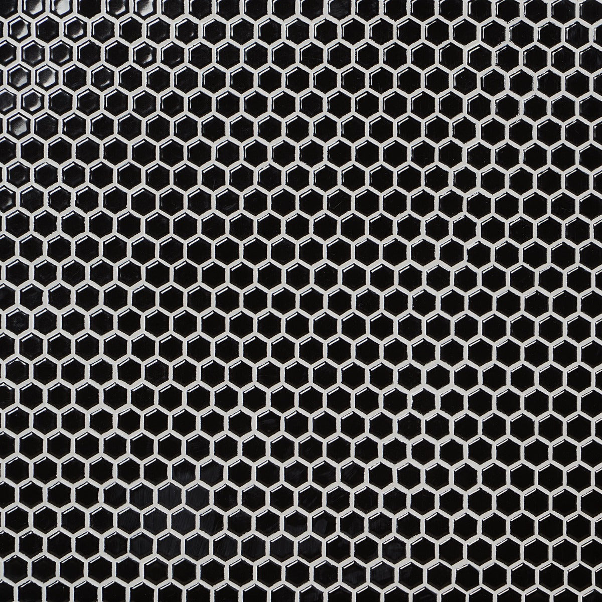 Eden Black 1" Hexagon Polished Porcelain Mosaic Tile