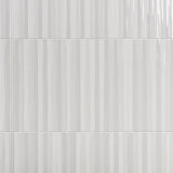 Kanbina Blanco White 5x18 Glossy Ceramic Mosaic Tile