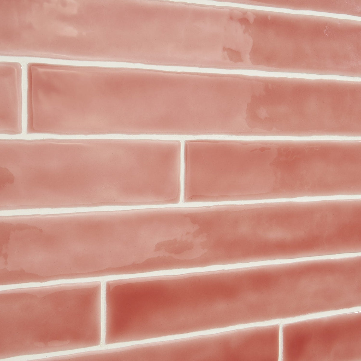 Carolina Coral Pink 2x20 Polished Ceramic Wall Tile by Lux Tile
