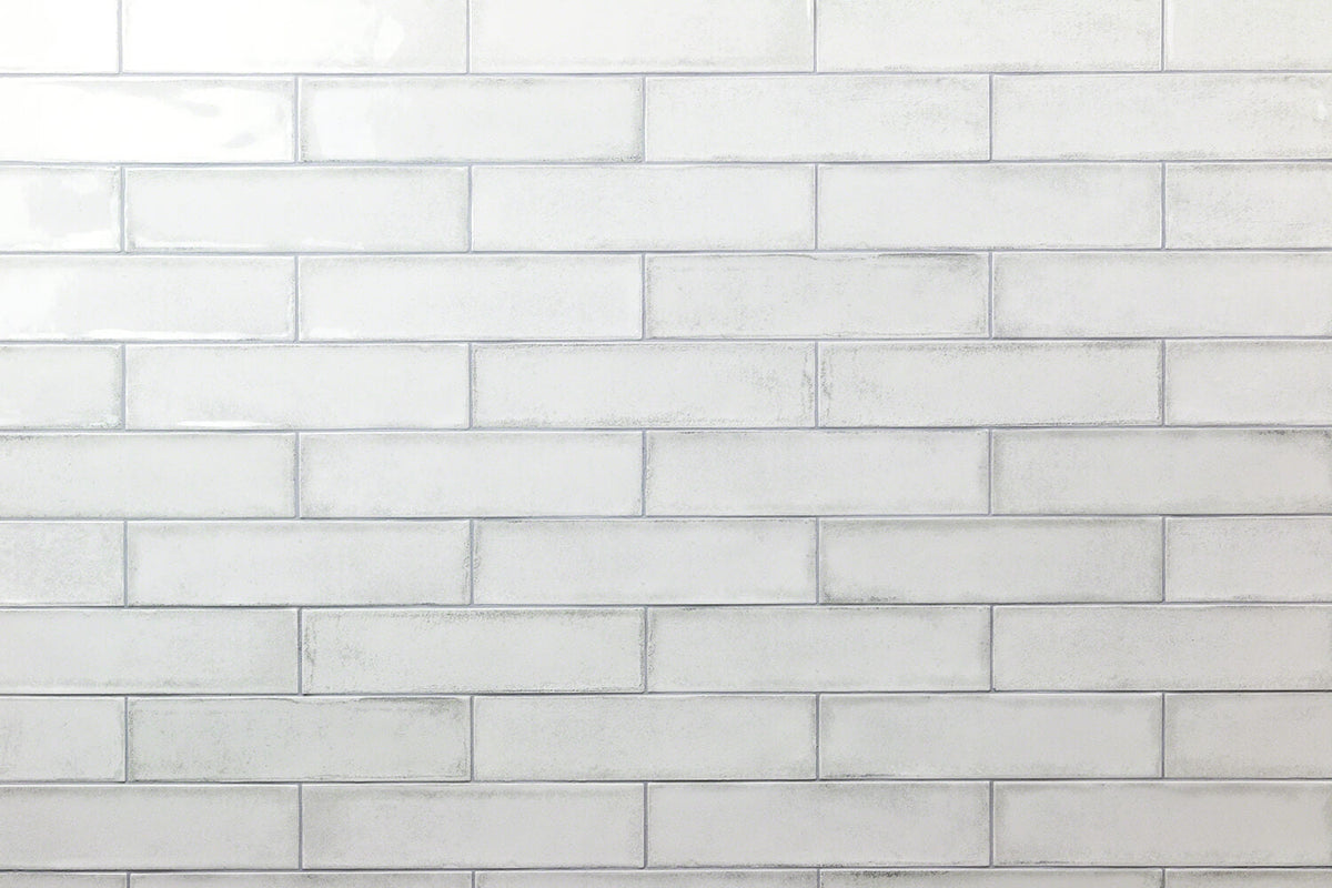 Castle Wind Chill White 3x12 Polished Ceramic Subway Tile for Walls