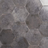 Kalay Antracite Gray 9" Hexagon Polished Porcelain Tile