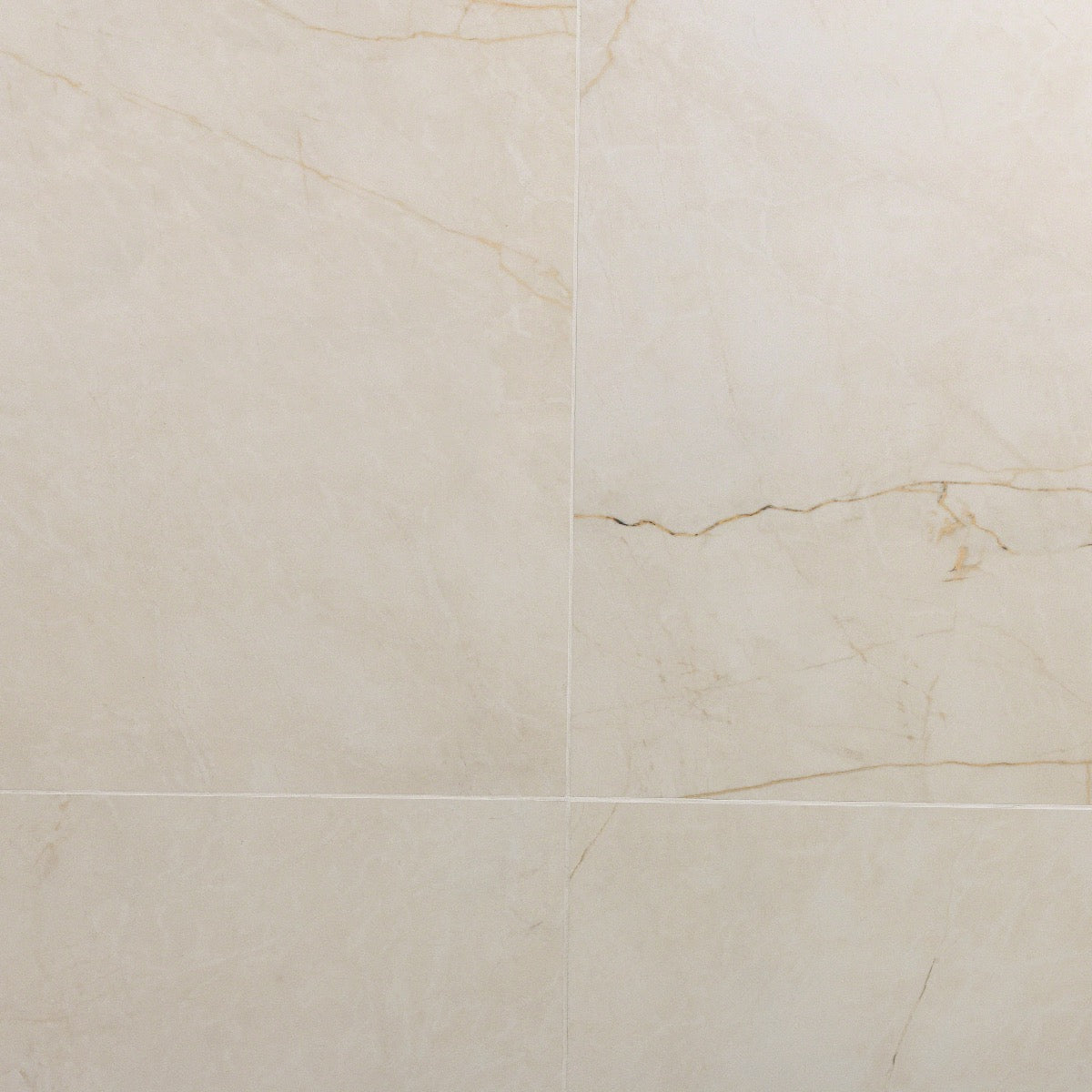 Marble Tech Crema Avorio Beige 24x24 Polished Porcelain Tile