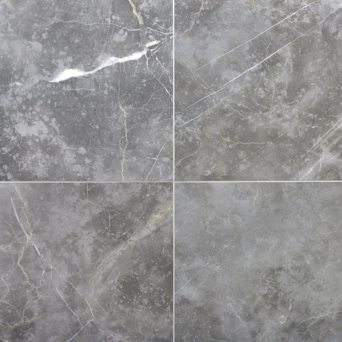 Marble Tech Grigio Imperiale Gray 24x24 Polished Porcelain Tile
