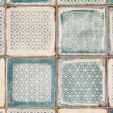 Los Lunas Deco Blue 8x8 Matte Porcelain Tile - Lux Tile