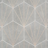 Lux Tile Pergola Beams Gray Hexagon Matte Porcelain Tile 12.5"