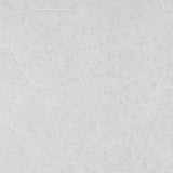 Six Hexagon White Terrazzo Look Matte Porcelain Tile - 12.5"