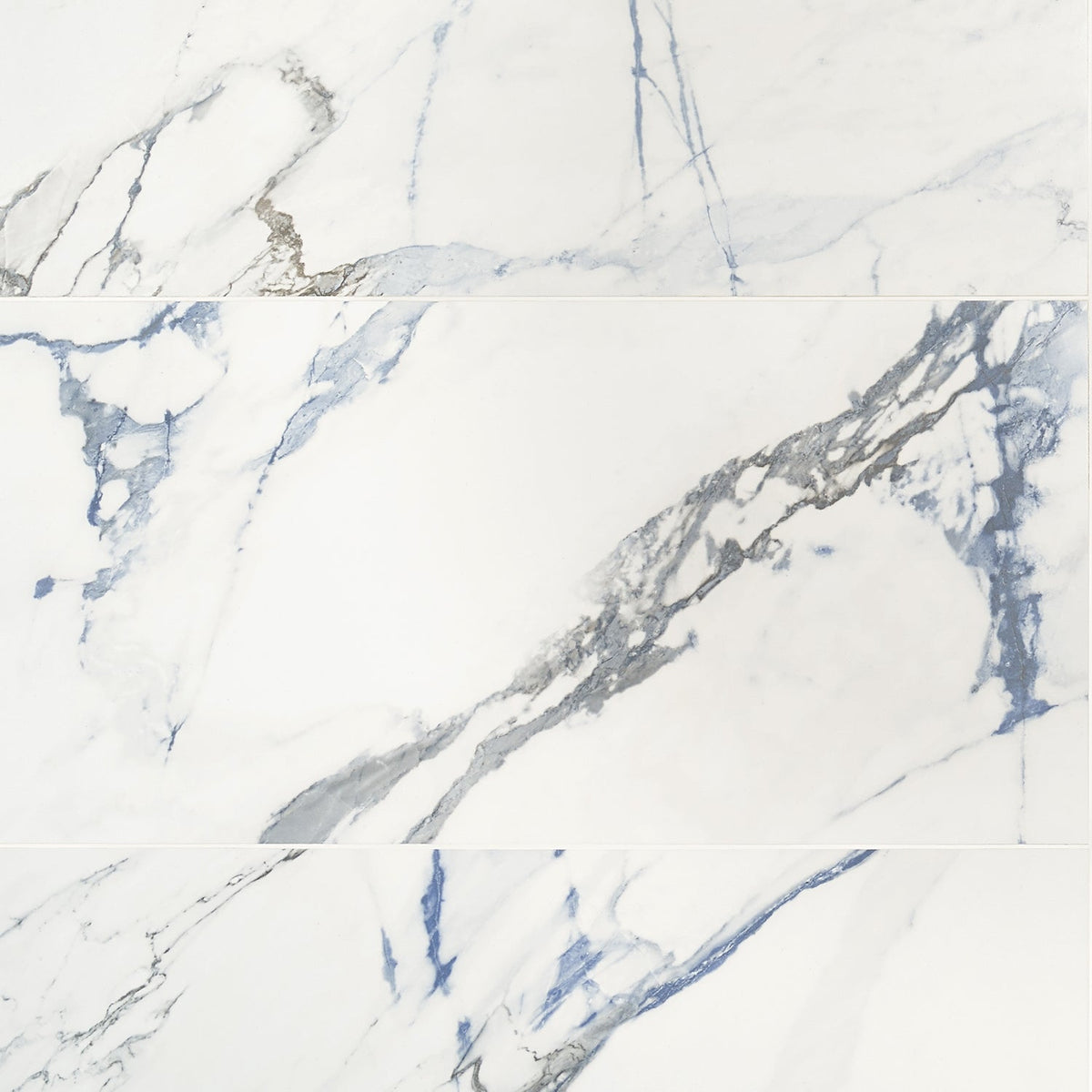 Calacatta Azur Matte Porcelain Tile 12x24 - Lux Tile