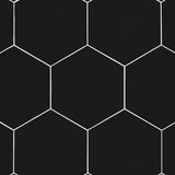 SymetroHex Black Matte Porcelain Tile - 10" Hexagon