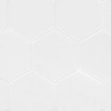 SymetroHex White 10" Matte Porcelain Tile - Lux Tile
