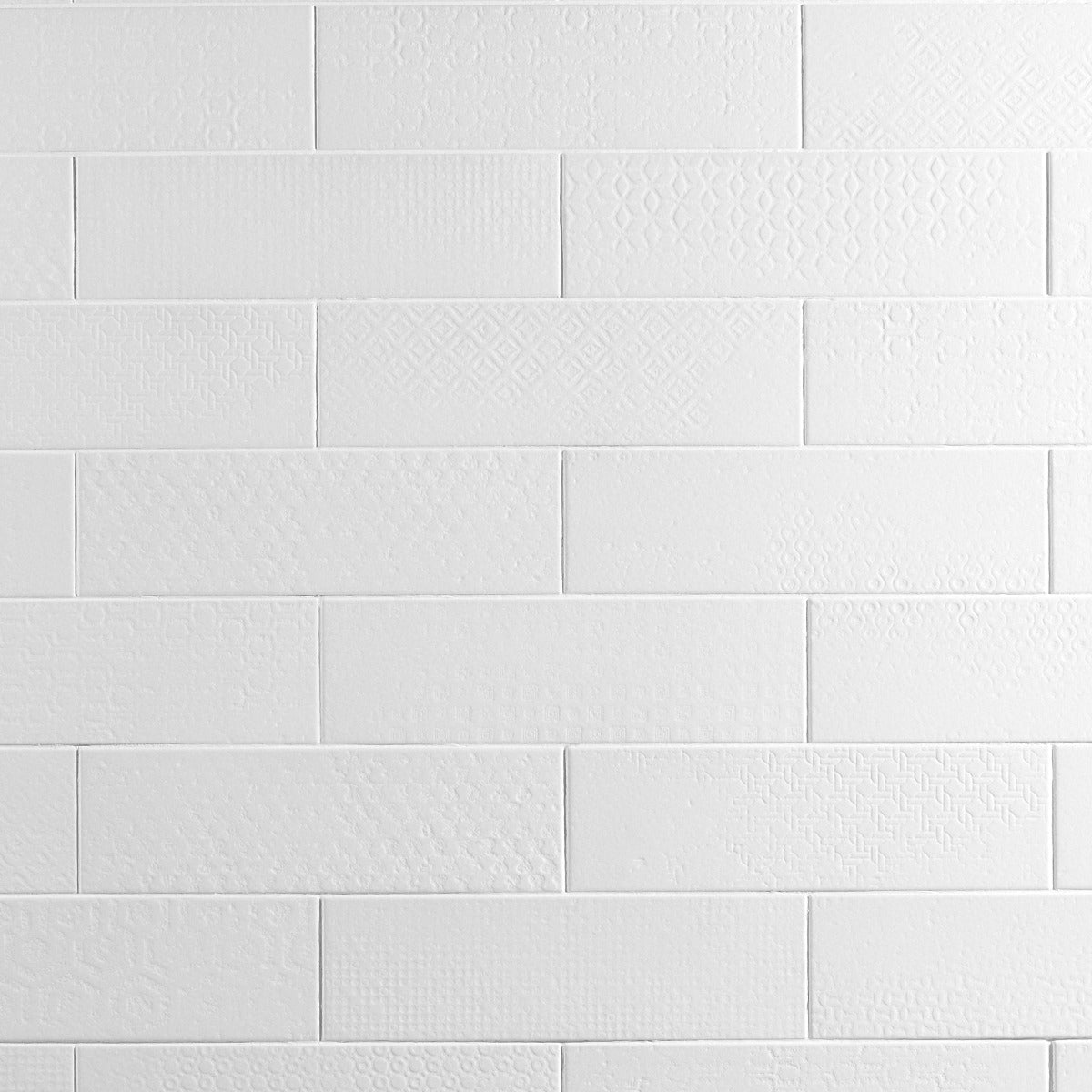 Tessuto White Matte Porcelain Subway Tile 4x12 - Lux Tile