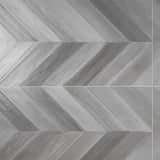 Sculpt Gray Chevron 24x48 Natural Porcelain Tile