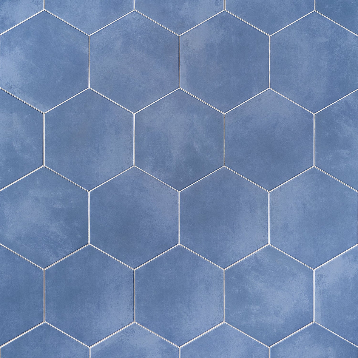 HexArt Azul Blue 8" Hexagon Matte Porcelain Tile - Lux Tile