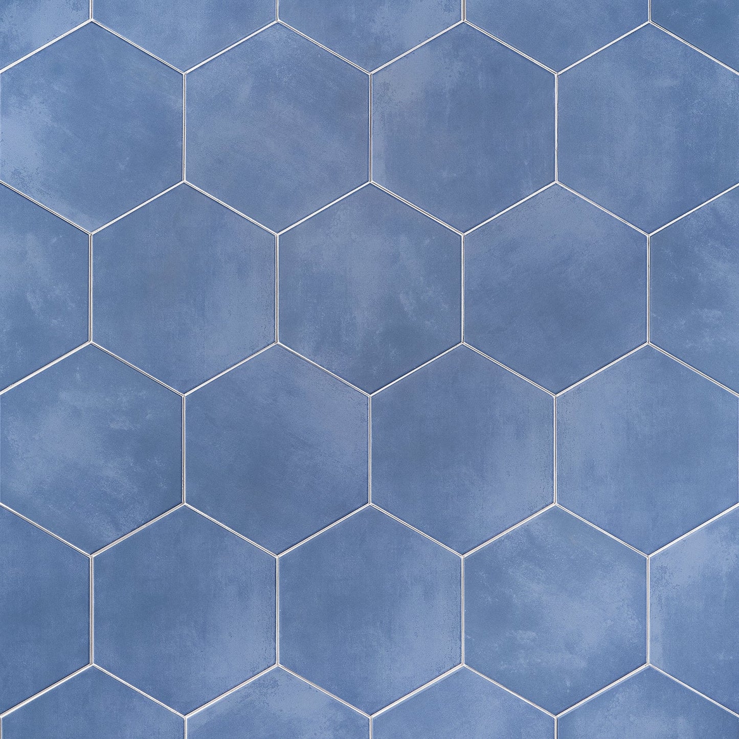 HexArt Azul Blue 8" Hexagon Matte Porcelain Tile - Lux Tile