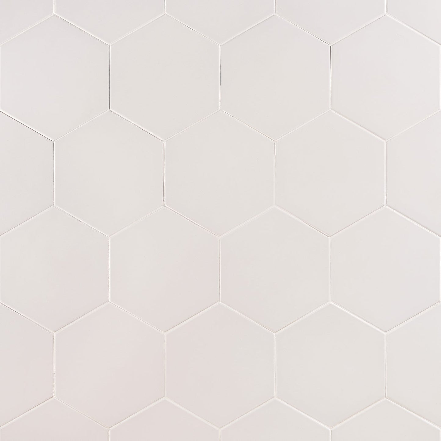 HexArt Blanco White Matte Porcelain Tile - 8" Hexagon