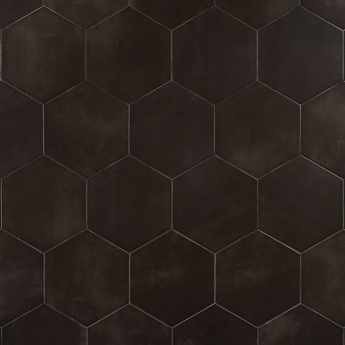 HexArt Nero Black 8" Hexagon Matte Porcelain Tile by Lux Tile