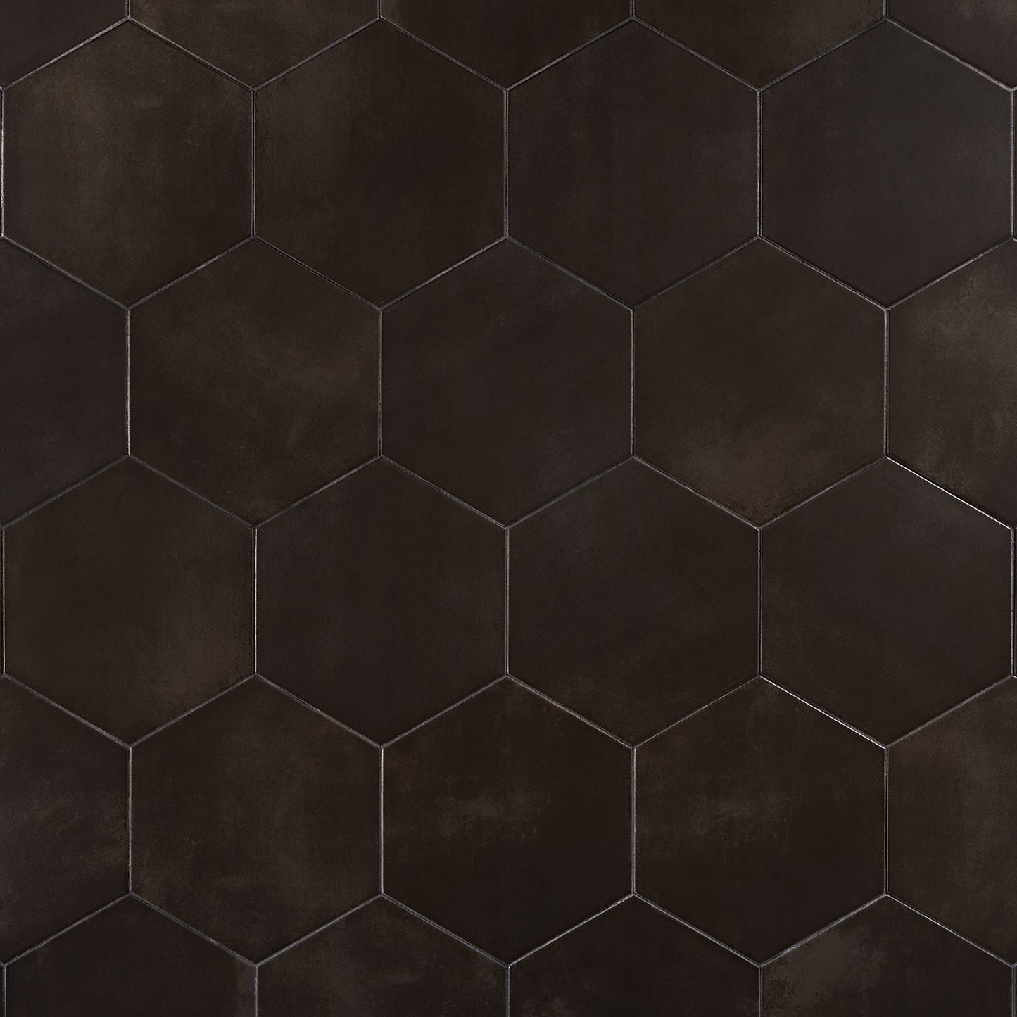 HexArt Nero Black 8" Hexagon Matte Porcelain Tile by Lux Tile